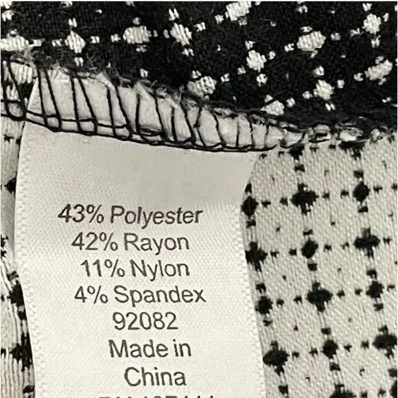 JESSICA LONDON Black and White Box Plaid Faux Wrap Skirt Size 18/20 NWT - Picture 8 of 10